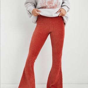 Aerie Groove-On Velour High Waisted Flare Pant